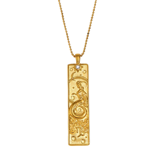 Capricorn Celestial Bar Necklace