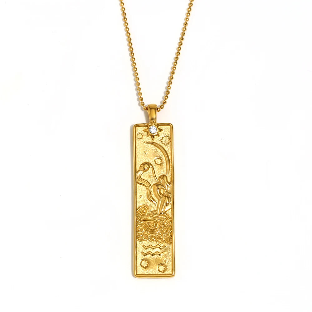 Aquarius Celestial Bar Necklace