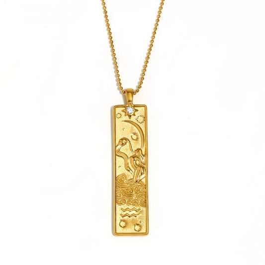 Aquarius Celestial Bar Necklace