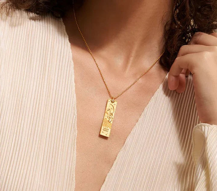 Aquarius Celestial Bar Necklace